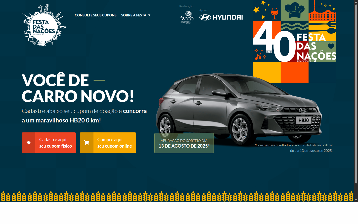 Tela do site Campanha FENAPI